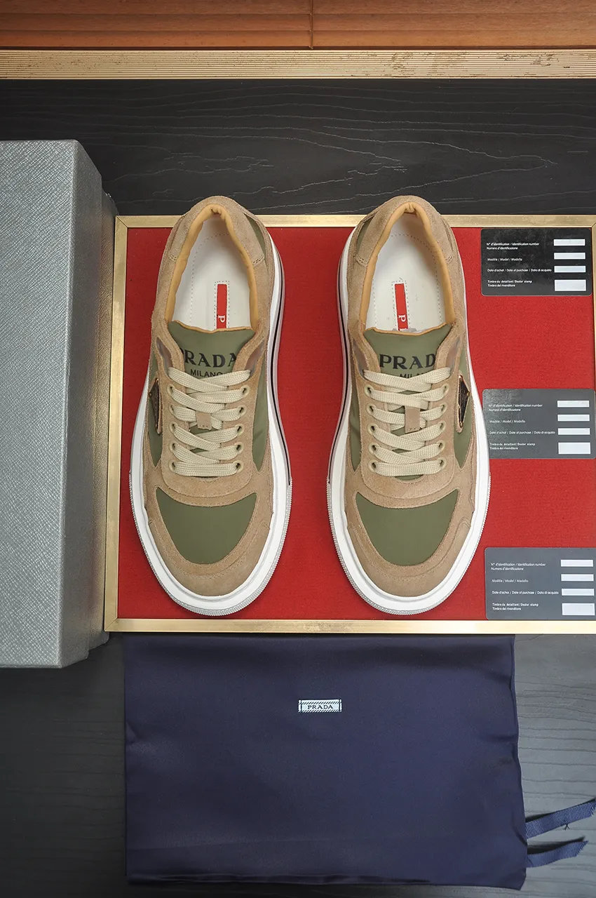 Men's shoes 💰580💶【PRADA】Top original, new season, high quality original goods, top imported calfskin with original imported glue, imported cowhide inside with original cowhide feet, original outsole! Quality guaranteed! Code 38-45 (45 customized)